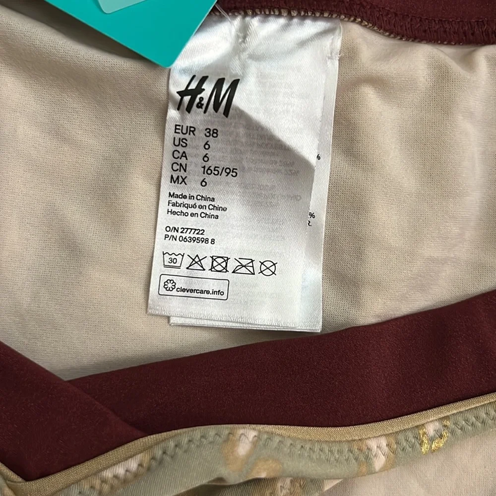 H&M Bikini Top Size 10 &  Bikini Bottom Size 6.  New with tag.